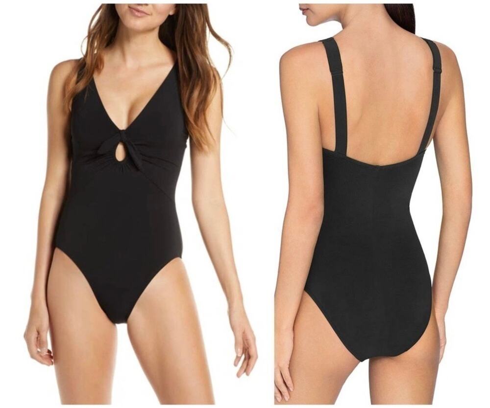 Robin Piccone Ava Plunge Underwire One-Piece Swimsuit